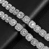 Sugar Cube Shape Halo Cuban Chain Hip Hop Necklace