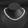Sugar Cube Shape Halo Cuban Chain Hip Hop Necklace