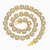 Sugar Cube Shape Halo Cuban Chain Hip Hop Necklace