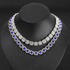 Sugar Cube Shape Halo Cuban Chain Hip Hop Necklace