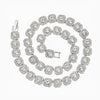 Sugar Cube Shape Halo Cuban Chain Hip Hop Necklace
