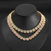 Sugar Cube Shape Halo Cuban Chain Hip Hop Necklace