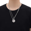 Sun and Moon Shape Pendant Cuban Chain Hip Hop Necklace