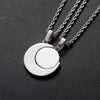 Sun and Moon Shape Pendant Cuban Chain Hip Hop Necklace