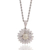 Sunflower Pendant Cuban Chain Hip Hop Necklace
