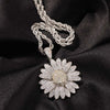 Sunflower Pendant Cuban Chain Hip Hop Necklace