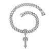 Sword-shaped Pendant Cuban Chain Hip Hop Necklace