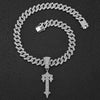 Sword-shaped Pendant Cuban Chain Hip Hop Necklace