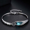 Teardrop Halo Necklace Bracelet Jewelry Set