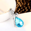 Teardrop Halo Necklace Bracelet Jewelry Set