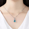 Teardrop Halo Necklace Bracelet Jewelry Set
