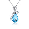Teardrop Halo Necklace Bracelet Jewelry Set