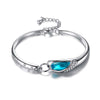 Teardrop Halo Necklace Bracelet Jewelry Set