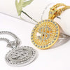 USD-shaped Round Pendant Cuban Chain Hip Hop Necklace
