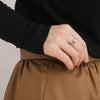 Akoya Silver Gray Round Pearl Open Ring