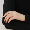 Akoya Silver Gray Round Pearl Open Ring