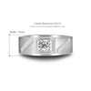 Baguette Channel Bezel Solitaire Style Mens Diamond Ring Setting
