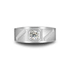 Baguette Channel Bezel Solitaire Style Mens Diamond Ring Setting