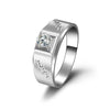 Bezel Bead Set Solitaire Style Mens Diamond Ring Setting