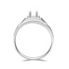Bezel Bead Set Solitaire Style Mens Diamond Ring Setting