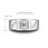 Bezel Bead Set Solitaire Style Mens Diamond Ring Setting