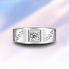 Bezel Bead Set Solitaire Style Mens Diamond Ring Setting