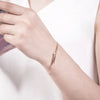 Bezel Set Lab Grown Diamond Bracelet 18K Rose Gold