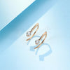 Bezel Set Lab Grown Diamond Earrings 18K Rose Gold