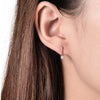 Bezel Set Lab Grown Diamond Earrings 18K Rose Gold