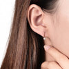 Bezel Set Lab Grown Diamond Earrings 18K Rose Gold