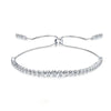 Bezel Set Lab Grown Diamond Tennis Bracelet 18K White Gold