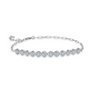 Bezel Set Lab Grown Diamond Tennis Bracelet 18K White Gold