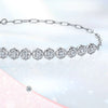 Bezel Set Lab Grown Diamond Tennis Bracelet 18K White Gold