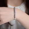 Bezel Set Lab Grown Diamond Tennis Bracelet 18K White Gold