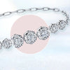 Bezel Set Lab Grown Diamond Tennis Bracelet 18K White Gold