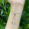 Bezel Set Lab Grown Diamond Tennis Bracelet 18K White Gold
