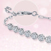 Bezel Set Lab Grown Diamond Tennis Bracelet 18K White Gold