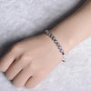 Bezel Set Lab Grown Diamond Tennis Bracelet 18K White Gold