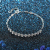 Bezel Set Lab Grown Diamond Tennis Bracelet 18K White Gold