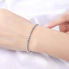 Bezel Set Lab Grown Diamond Tennis Bracelet 18K White Gold