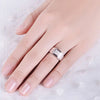 Bezel Set Solitaire Lab Grown Diamond Ring in 18K White Gold