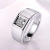 Bezel Set Solitaire Lab Grown Diamond Ring in 18K White Gold
