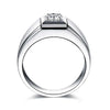 Bezel Set Solitaire Lab Grown Diamond Ring in 18K White Gold