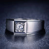 Bezel Set Solitaire Lab Grown Diamond Ring in 18K White Gold