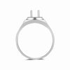 Bezel Set Solitaire Style Mens Diamond Ring Setting