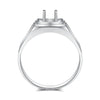 Bezel Set Solitaire Style Mens Diamond Ring Setting