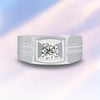 Bezel Set Solitaire Style Mens Diamond Ring Setting