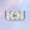 Bezel Set Solitaire Style Mens Diamond Ring Setting