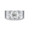Bezel Set Solitaire Style Mens Diamond Ring Setting