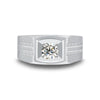 Bezel Set Solitaire Style Mens Diamond Ring Setting